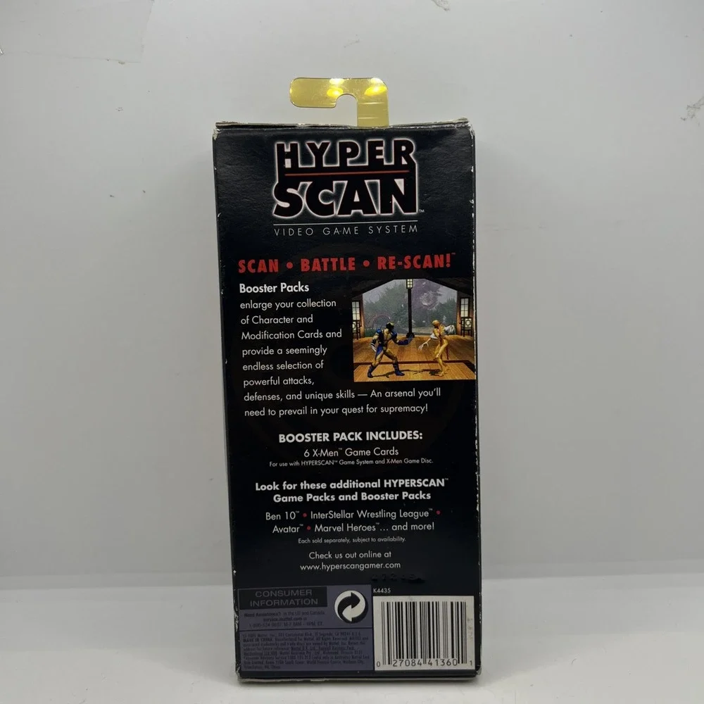 X-Men Wolverine Mattel Booster Pack Hyperscan Video Game Cards-‎ Series Black